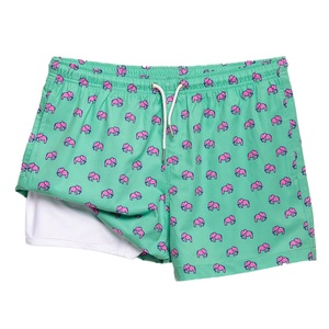 Venta al por mayor de los hombres de la calle pantalones cortos de baño logotipo personalizado Casual verano ropa de playa Color sólido 100% poliéster tronco pantalones cortos de playa - Product Image 1