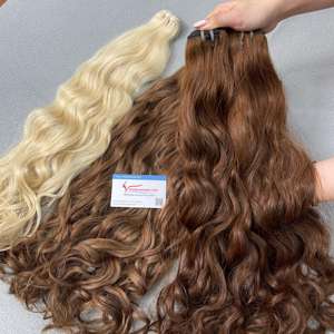 Paquet de trame ondulée naturelle Extensions de cheveux humains Trame de cheveux 100% Tissage de cheveux bruts vietnamiens Prix de gros Meilleur fournisseur - Product Image 2