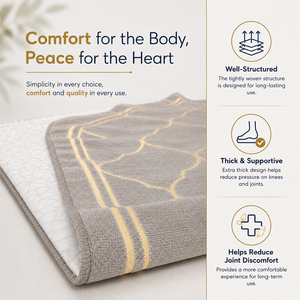 Tapis de prière en velours beige de luxe, Janamaz Sejjadah, antidérapant, tapis musulman, cadeau islamique, vente en gros - Product Image 5