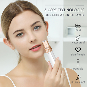 Depiladora Facial Eléctrica para Mujer, Portátil, a Batería, Mini Afeitadora Impermeable con Diseño de Lápiz Labial, Dispositivo de Cuidado Personal - Product Image 3