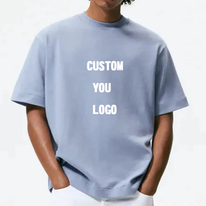 เสื้อยืดโอเวอร์ไซส์สำหรับผู้ชายเสื้อยืดผ้าฝ้าย100ลายปักออกแบบได้ตามที่ต้องการน้ำหนักมาก - Product Image 3