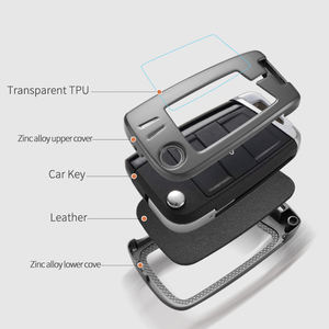 Housse de clé de voiture pour Volkswagen VW Golf 7 gti mk7 r Touran <span class=keywords><strong>Skoda</strong></span> Octavia 3 Superb <span class=keywords><strong>Karoq</strong></span> Kodiaq Seat Leon mk3 Ateca Accessoires - Product Image 3