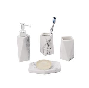 Ensemble de salle de bain décoratif en marbre, nouveau design, distributeur de savon de salle de bain, porte-savon, ensembles cadeaux de bain - Product Image 6