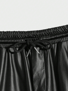 Pantalones Cortos Negros Sólidos para Hombre, Tendencia de Verano, Transpirables, de Secado Rápido, con Bolsillo, Cintura Elástica, Personalizados, para Gimnasio, Correr, Ropa Casual - Product Image 4