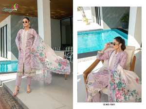 Coton rayonne avec collection de costume Salwar pakistanais brodé disponible au tarif de gros. - Product Image 4