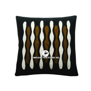 Luxury Design Wool Handmade Crewel Embroidery Wool Chain Stitched Cushion <b>Cover</b> For <b>Sofa</b> Living Room Hot Selling Product ITHL - Product Image 3