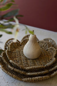 ชุดถาดเสิร์ฟหญ้าทะเลสานหอยเชลล์3ชิ้นตกแต่งโต๊ะรับประทานอาหารและเครื่องครัวถาดธรรมชาติผลิตจากเวียดนาม - Product Image 3