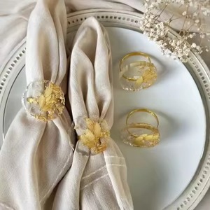 Handmade resin <b>napkin</b> <b>rings</b> with elegant traditional style for upscale dining and formal table setting - Product Image 5