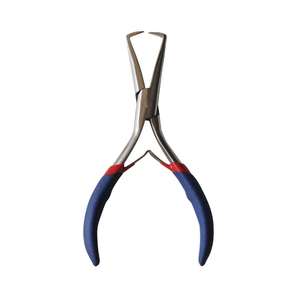 Pince d'extension de cheveux en acier inoxydable de haute qualité avec main en silicone antidérapante et pince à extensions de perles à micro-anneau - Product Image 4