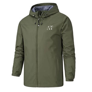 Vestes coupe-vent simples pour hommes, survêtement court, sweats à capuche et shorts à fermeture éclair, ensemble 2 pièces pour hommes - Product Image 2