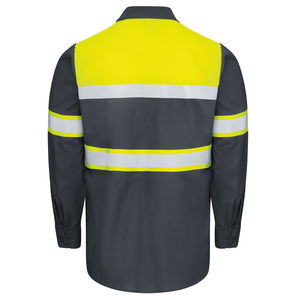 Camisa de Seguridad de Trabajo de Manga Larga para Hombre, Antibacteriana, de Alta Visibilidad, Reflectante, de Secado Rápido e Impermeable, Venta al Por Mayor de Fábrica - Product Image 2