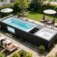 Piscine hors sol DIY de 40 pieds avec abri de piscine et accessoires pour jardin domestique, piscine extérieure, pompe de filtration, installation facile