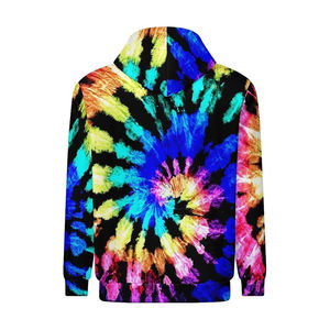 Tela suave recién llegado básicos algodón mezclado Tie Dye para hombres diferentes estilos logotipo personalizado mejor Material hombres Tie Dye sudaderas con capucha - Product Image 6