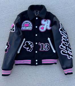 Veste universitaire unisexe personnalisée, logo personnalisé, taille plus, réversible, imperméable, position du logo sur le devant, style streetwear, vente en gros - Product Image 6