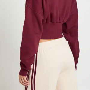 Sweat-shirt uni pour femme Clean Finish, vêtements en gros, prix d'usine, sweat-shirt uni pour femme / manches longues avec fermeture éclair - Product Image 6