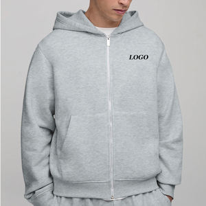 เสื้อฮู้ดผู้ชายผ้าฟลีซสีพื้น นุ่ม อุ่น สำหรับฤดูหนาว แบบซิป ราคาขายส่ง ผ้าฟลีซนุ่ม สบาย ใส่สบาย รับสั่งทำสี/โลโก้ เสื้อฮู้ด 2026 - Product Image 1