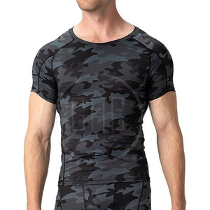 Camiseta de entrenamiento de compresión de algodón para hombre, nuevo diseño, ropa deportiva transpirable - Product Image 2