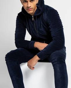 2025 moda 100% chándal de algodón para hombre, chándales deportivos para gimnasio, chándales de entrenamiento físico, conjunto de dos piezas para hombre, traje para correr para hombre - Product Image 4