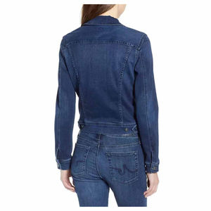 Chaqueta vaquera antigua para mujer OEM, chaqueta vaquera Lisa lavada rasgada personalizada, relleno de algodón, ropa de moda para mamá, abrigo vaquero a la moda - Product Image 3
