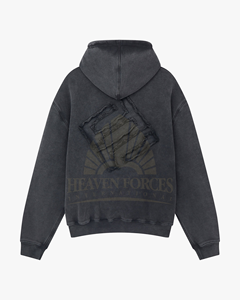 Conjunto de chándal de lana de dos piezas lavado con ácido personalizado, pantalones de chándal vintage, pantalones de chándal acampanados vintage y conjunto de Sudadera con capucha para hombre - Product Image 5