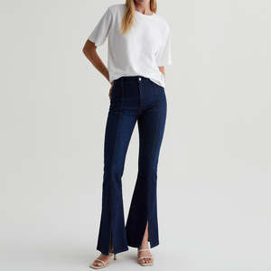 Camiseta de algodón de ajuste relajado holgado para mujer OEM/ODM, escote fácil de llevar, versátil, uso diario, tela de Jersey holgada estilo novio - Product Image 2