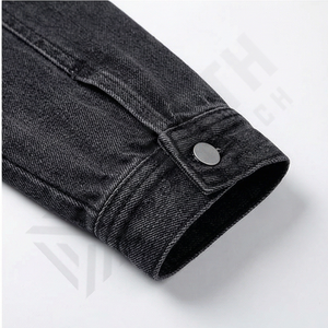 Veste en jean de haute qualité pour homme pour l'hiver, style ajusté lavable, col à boutons, poches chauffe-mains, best-seller - Product Image 6