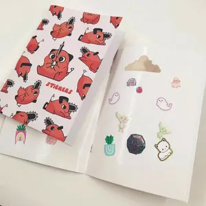 A4 A5 A6 A7 B5 Korean Wholesale Custom Cover Saddle Reusable Silicone Sticker Book And Sticker Album With Blank Release Paper
