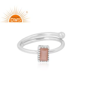Anillo de piedras preciosas de luna de Chocolate Natural de Plata de Ley 925 más vendido, joyería personalizada para mujer, regalo para ella - Product Image 3