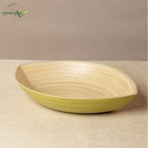 ชามไม้ไผ่โค้งมนแบบนุ่มนวล - เป็นมิตรกับสิ่งแวดล้อม ใช้แล้วทิ้งได้ เหมาะสำหรับกลับไปโรงเรียน ดีไซน์มินิมอล ด้านในเป็นธรรมชาติ ด้านนอกมีสัมผัสทันสมัย - Product Image 5
