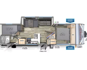 Autocaravana Usada 2020 2024 2025 F-o-r-e-s-t R-i-v-e-r Campsite U-l-t-r-a 26C-J-L Rvs, Remolque de Viaje - Product Image 3