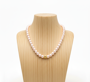 สร้อยคอมุกน้ำจืดแท้คุณภาพสูง งานฝีมือประณีต สีขาว/ทอง สำหรับผู้หญิง ระดับ AAA/AA หลายเส้น หลายขนาด - Product Image 2