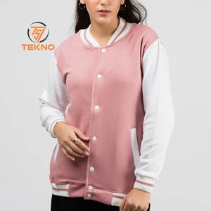 Usine directe de haute qualité personnalisé brodé vestes universitaires pour femmes à la mode manteaux de sport longue conception de Letterman respirante - Product Image 3