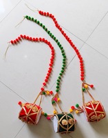 Dholak Dekoratif Pernikahan India, Hiasan Gantung untuk Dekorasi Rumah, Hiasan Gantung untuk Latar Belakang Pesta, Hiasan Dinding Gantung Luar Ruangan
