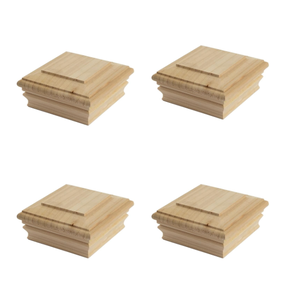 Capuchon de poteau en bois massif de forme personnalisée pour la clôture d'escalier extérieur Profil surélevé élégant Style de conception moderne pour les hôpitaux Moderne - Product Image 3