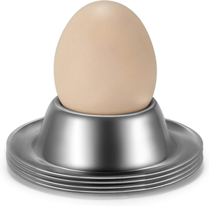 ถ้วยไข่ต้มสแตนเลสแบบนิ่มที่ใส่ไข่ไก่ทำจากเงินสแตนเลส - Product Image 4