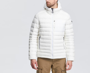 Chaqueta de esquí de otoño con cuello levantado revestido para hombre personalizada acolchada con capucha a prueba de viento transpirable - Product Image 2