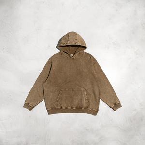 Sweat à capuche vintage personnalisé 100% coton de luxe 450gsm éponge française poids lourd Sweat à capuche pour homme lavé à l'acide Sweats à capuche imprimés bouffants - Product Image 1