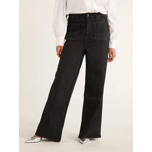 กางเกงยีนส์ทรงหลวมสำหรับผู้หญิงกางเกงผ้าเดนิมสำหรับฤดูใบไม้ผลิเอวสูงทำจากผ้าคอตตอน100% ดีไซน์ตามสั่ง - Product Image 5