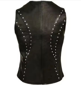Plus Size Sleeveless New Arrival <b>Women</b> Biker Genuine Leather <b>Vest</b> Waterproof Windproof <b>Knitted</b> Casual Lightweight Breathable - Product Image 3
