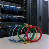 Cavo Patch Ethernet Cat6 UTP Multicolore 26AWG in Rame Solido RJ45 PVC, Lunghezza Personalizzabile per Test di Canali