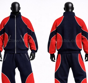 Customized Men's Hooded <b>Knitted</b> Digital Printed Tracksuit Polyester/Cotton Solid Color Heavyweight 300g Breathable Casual <b>Sets</b> - Product Image 6
