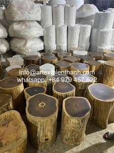 Taburete Artesanal Personalizado de Fábrica, Taburetes de Madera Maciza de Acacia, Taburete Otomano de Madera Maciza Natural de Vietnam - Product Image 6