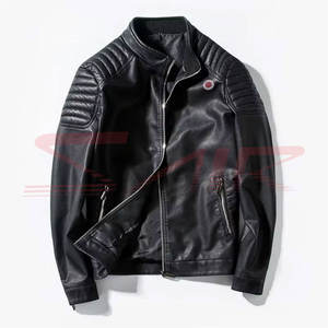Chaqueta de Motocicleta de Cuero con Forro de Piel de Oveja para Hombre, de Primera Calidad, Invernal, Informal, de Algodón Transpirable, Impermeable, con Cierre de Cremallera, Tallas Grandes - Product Image 6
