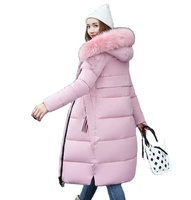Parka longue décontractée pour femme, coupe ample, chaude, imperméable, à fermeture éclair, en polyester tissé, rembourrée, séchage rapide, pour l'hiver