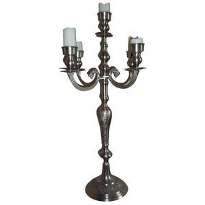 Juego de 2 lujosos candelabros chapados en plata para bodas, banquetes, hoteles y decoraciones navideñas, nuevo diseño - Product Image 6