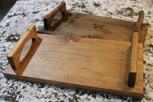 Bandeja rectangular de madera de diseño NATURAL, tamaño estándar de acabado Natural para el hogar y la boda, bandeja para servir alimentos - Product Image 6