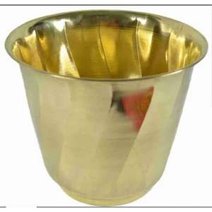 Maceta Decorativa de Latón Estilo Rústico, Ecológica, con Autorriego y Orificio de Drenaje para Flores de Comedor - Product Image 1