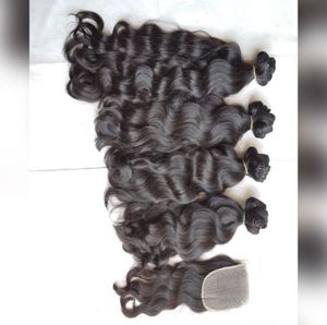 Vente en gros de 9A Grade brésilien indien aligné cuticule brut droit de cheveux humains 30 pouces avant de lacet lâche vagues profondes Styles de perruque - Product Image 3