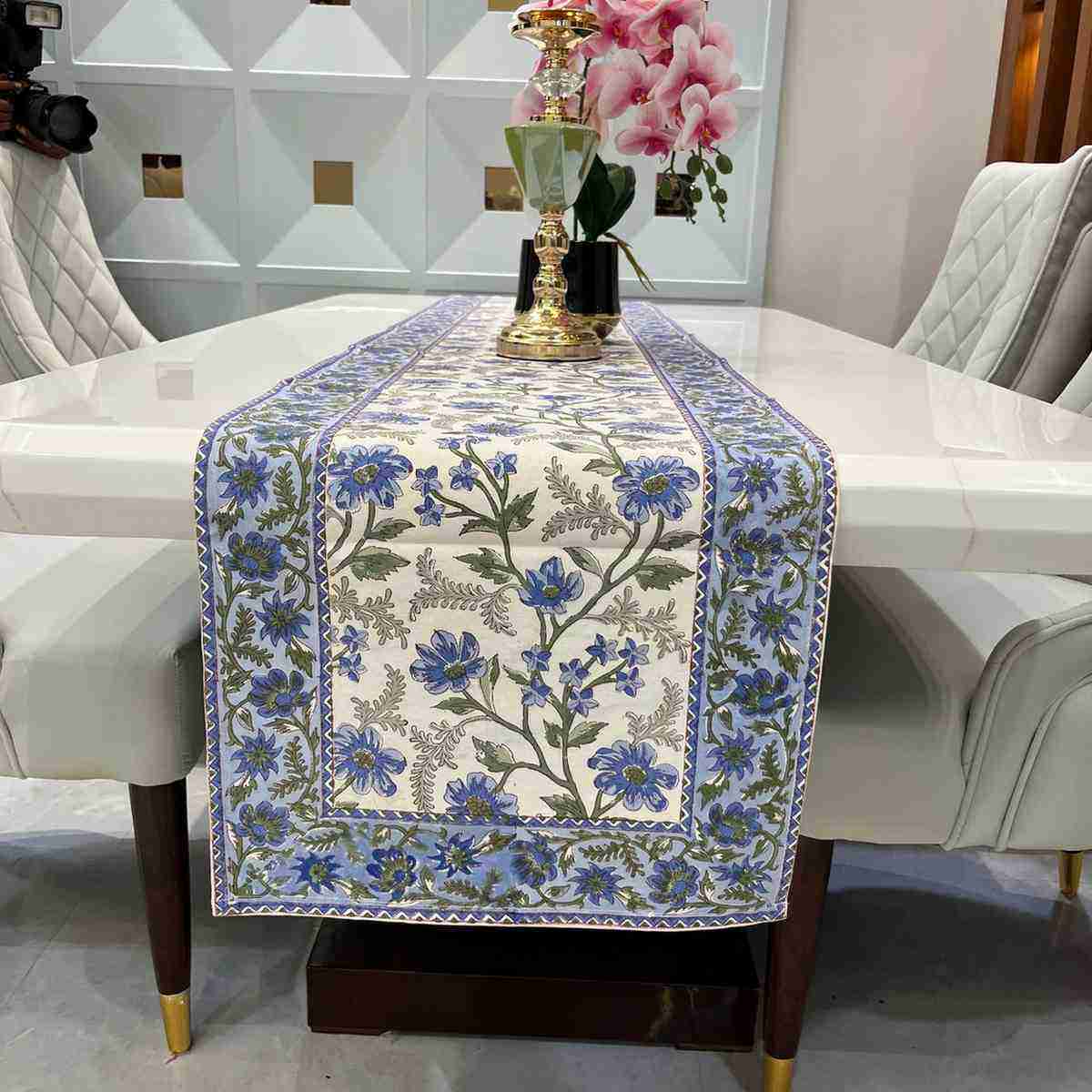 Forget Me Nots Azul, Verde Floral