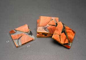 Elegant <b>Black</b> Resin <b>Coasters</b>, Glossy Round Drink <b>Coaster</b> Set with Marble Texture, Stylish Handmade Stone <b>Coasters</b> for Modern - Product Image 3